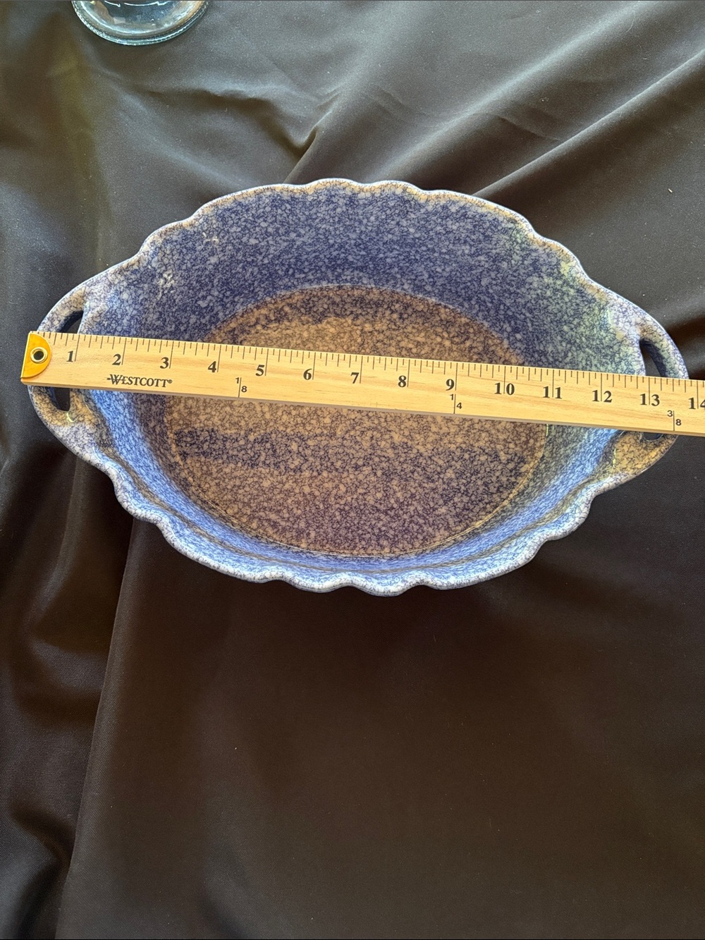 Speckled Blue Ceramic Ovenproof Casserole with Handle